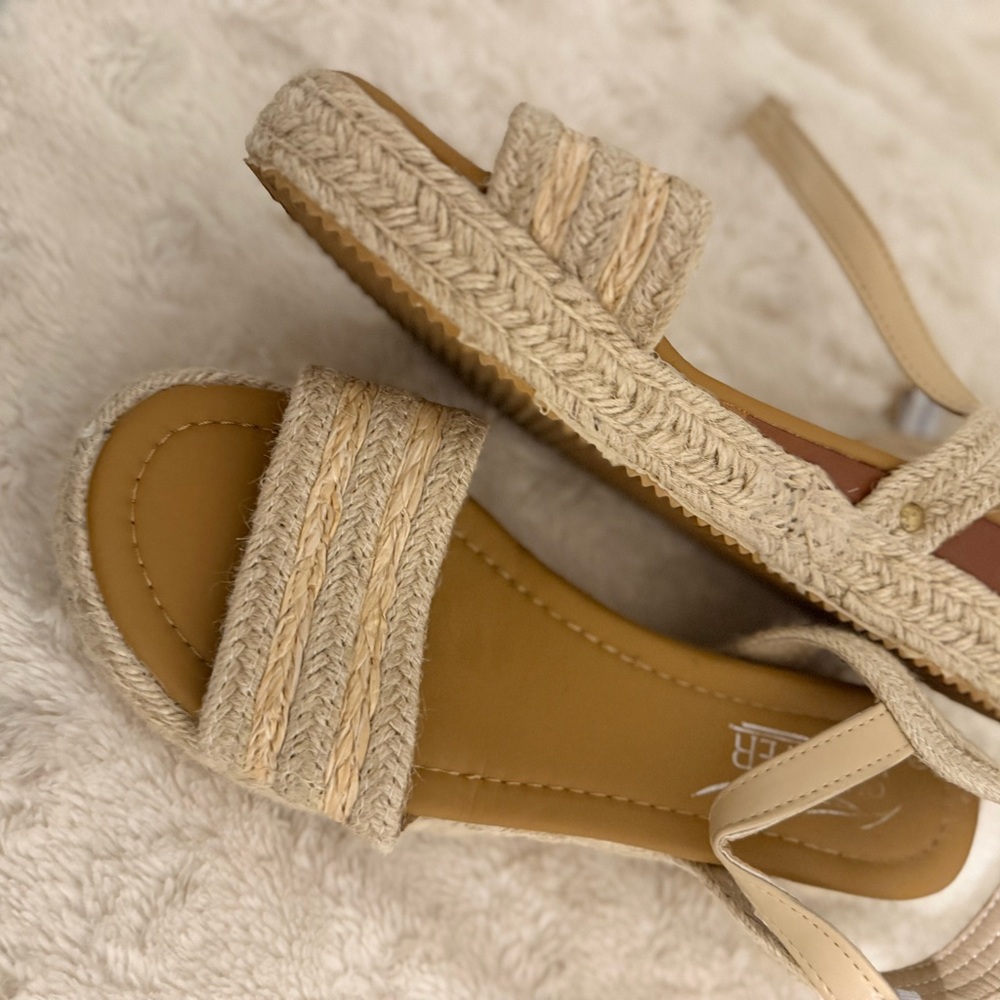 Women's Cream Espadrille Sandals